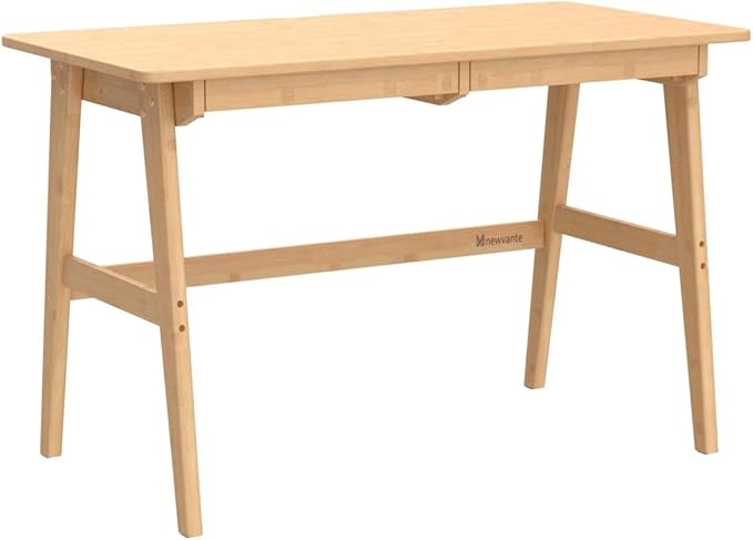 Nnewvante Writing Computer Desk 46" Bamboo Home Office Table - Image 5
