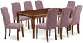 East West Furniture DOCE9-MAH-10 9 Piece Dining Table Set Includes a Rectangle by EastWestFurniture