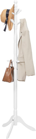 VASAGLE Solid Wood Coat Rack and Stand, Free Standing Hall Coat Tree by VASAGLEbySONGMICSHOME