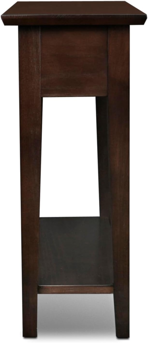 Leick Home 15 in Wide End Table, Solid Wood Construction, One Drawer, One Lower - Image 6