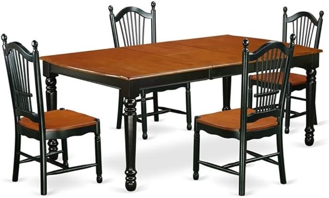 East West Furniture DOVE5-BCH-W 5 Piece Kitchen Table & Chairs Set Includes a by EastWestFurniture