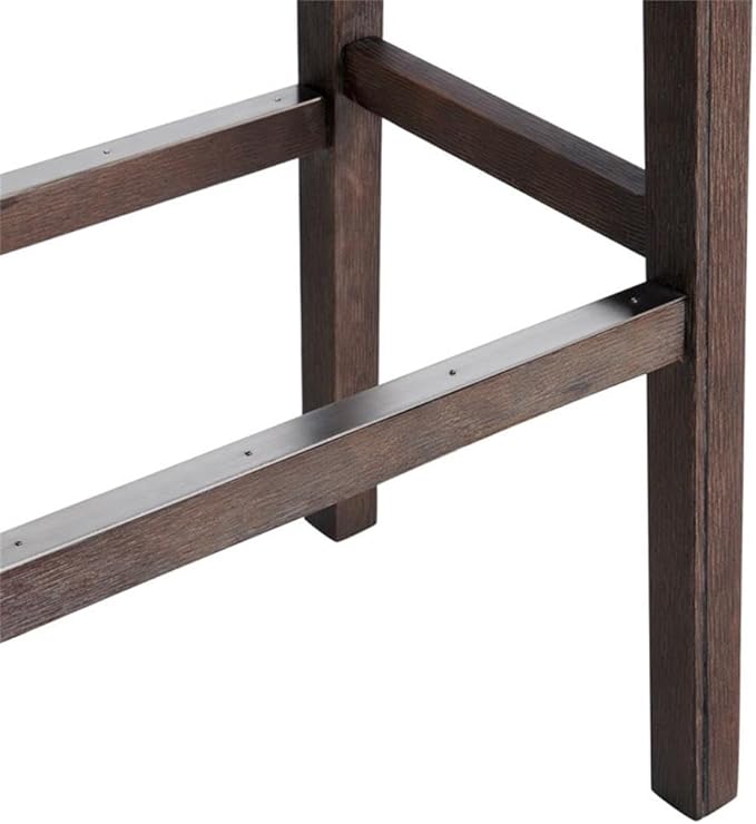 Alaterre Furniture Williston Bar Height Stool, Dark Brown, Solid Rubberwood - Image 10