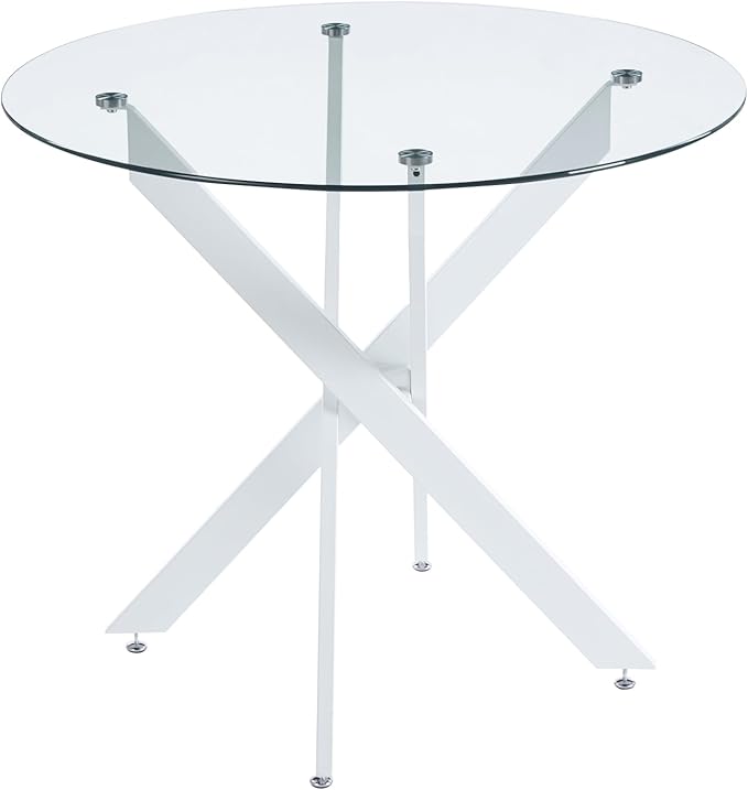 Dining Table for 4 Modern Round Dining Table 35.43" Kitchen & Dining Room Tables - Image 3