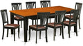 East West Furniture QUAV9-BCH-LC 9 Piece Dining Table Set Includes a Rectangle by EastWestFurniture