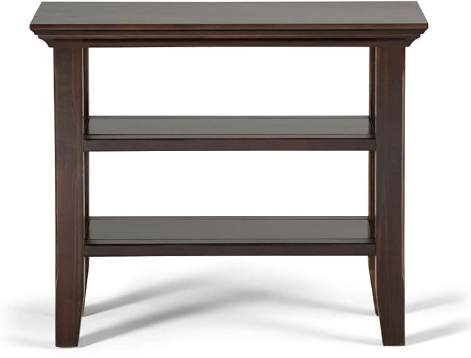SIMPLIHOME Acadian 14-inch Wide Solid Wood Narrow End Table in Brunette Brown - Image 4