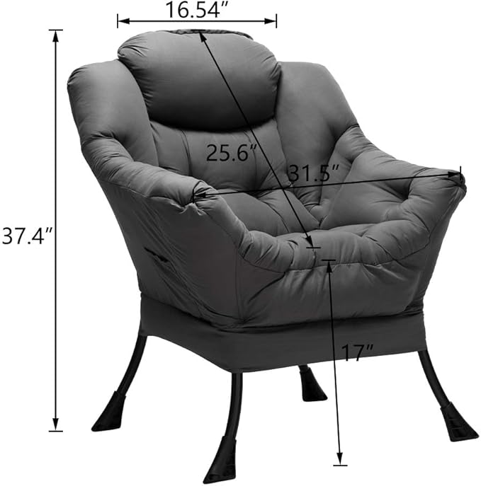 HollyHOME Large Fabric Lazy Chair - Image 3