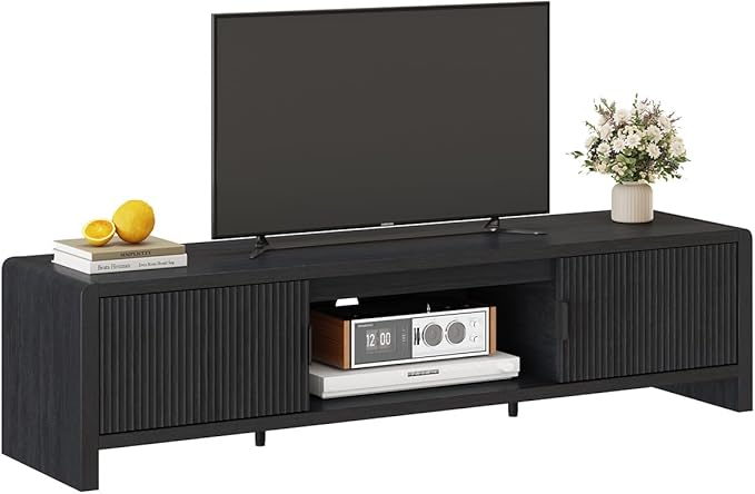 FATORRI TV Stand for 75/65/55 Inch TVs, Mid Century Modern Entertainment Center by FATORRI