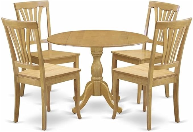 East West Furniture DMAV5-OAK-W 5 Piece Dinette Set by EastWestFurniture