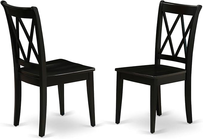 East West Furniture DLCL3-BLK-W 3 Piece Kitchen Table Set - Image 3