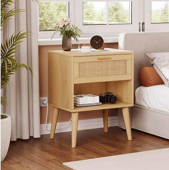 Irontar 17.7''L Nightstand Set of 2, Bedroom Night Stand - Image 2
