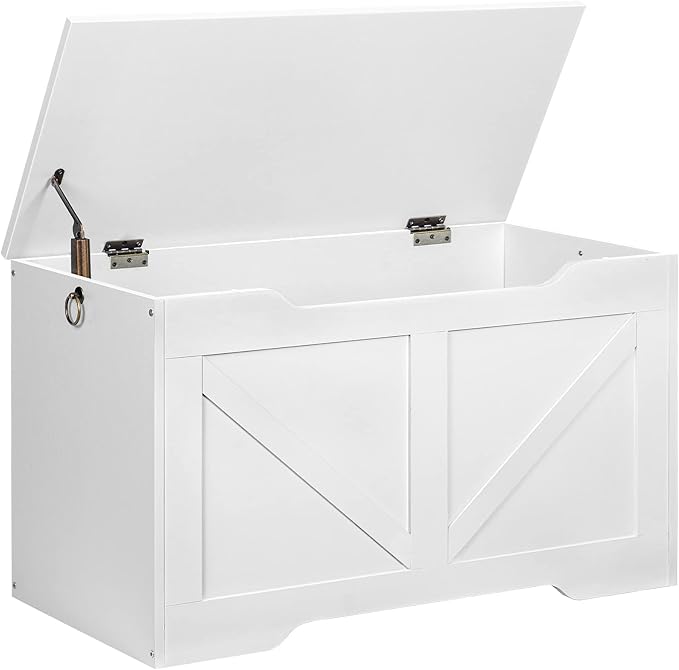 HOOBRO Storage Bench, 29.5” Retro Wooden Storage Chest by HOOBRO