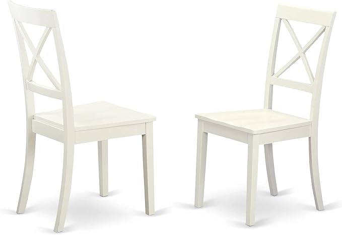 East West Furniture VABO9-LWH-W 9 Piece Modern Dining Table Set Includes an - Image 8