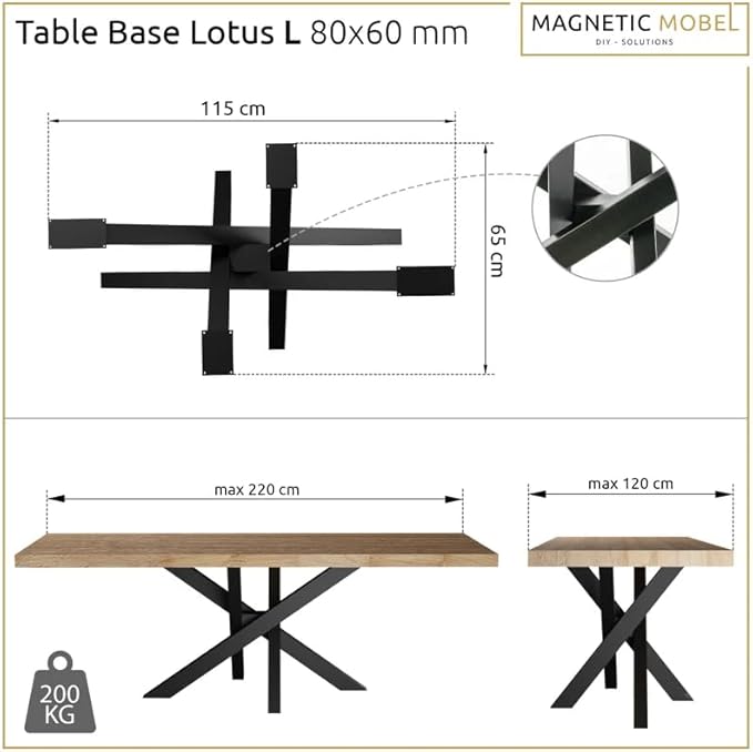 30 Inch Metal Table Legs, Heavy Duty Desk Legs Combinatorial Dining Table Legs - Image 5
