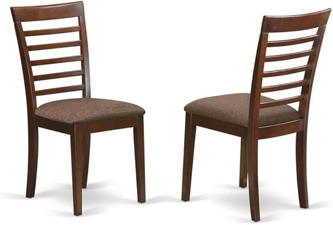 East West Furniture DOML9-MAH-C 9 Piece Kitchen Table Set Includes a Rectangle - Image 4