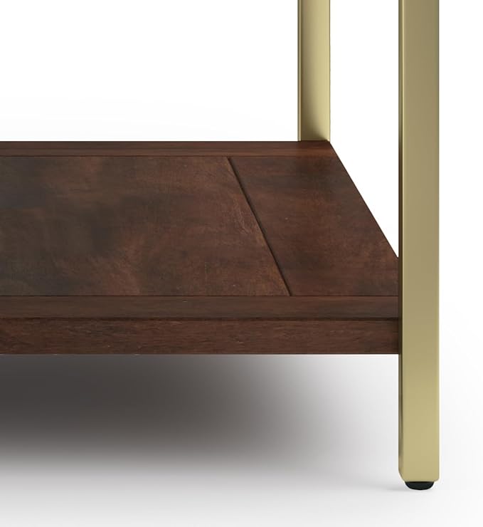SIMPLIHOME Skyler SOLID MANGO WOOD and Metal 34 inch Wide Square Industrial - Image 6
