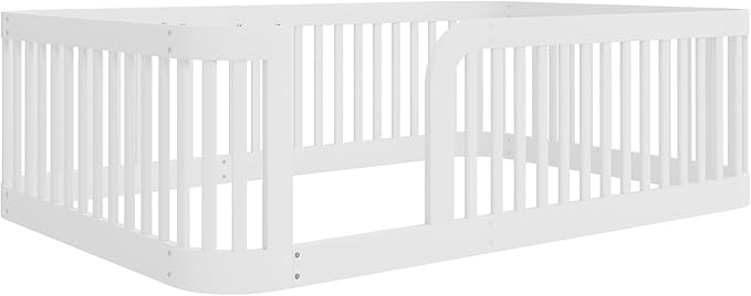 Full Floor Bed with High Fence and Rounded Corner Design, Montessori Floor Bed - Image 8