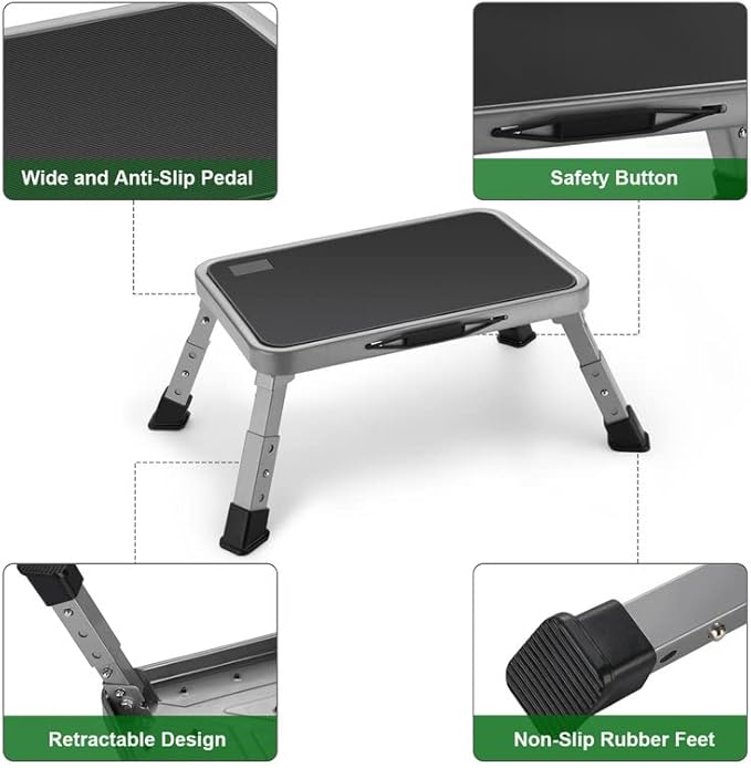 Foldable Step Stool, Adjustable Step Stool - Image 4