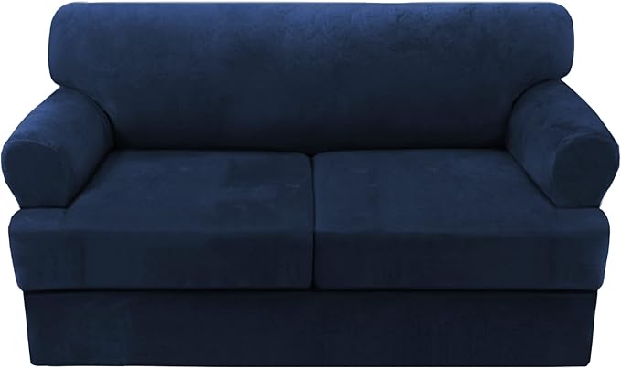 H.VERSAILTEX Sofa Cover 3 Piece T Cushion Loveseat Slipcovers Thick Velvet by HVERSAILTEX