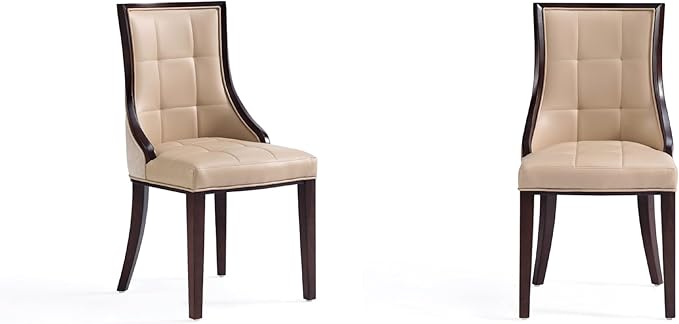 Manhattan Comfort Fifth Avenue Faux Leather Dining Chairs, Parsons Accent by ManhattanComfort