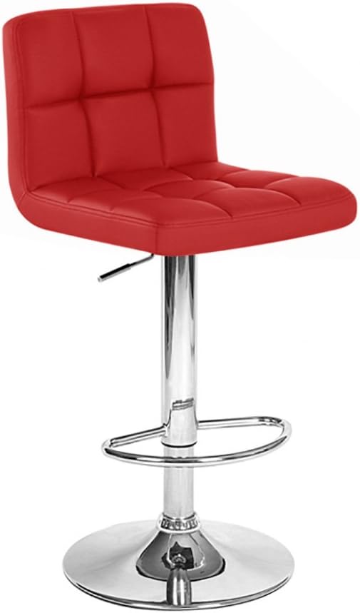 Roundhill Furniture Swivel Red Bonded Leather Adjustable Hydraulic Bar Stool by RoundhillFurniture