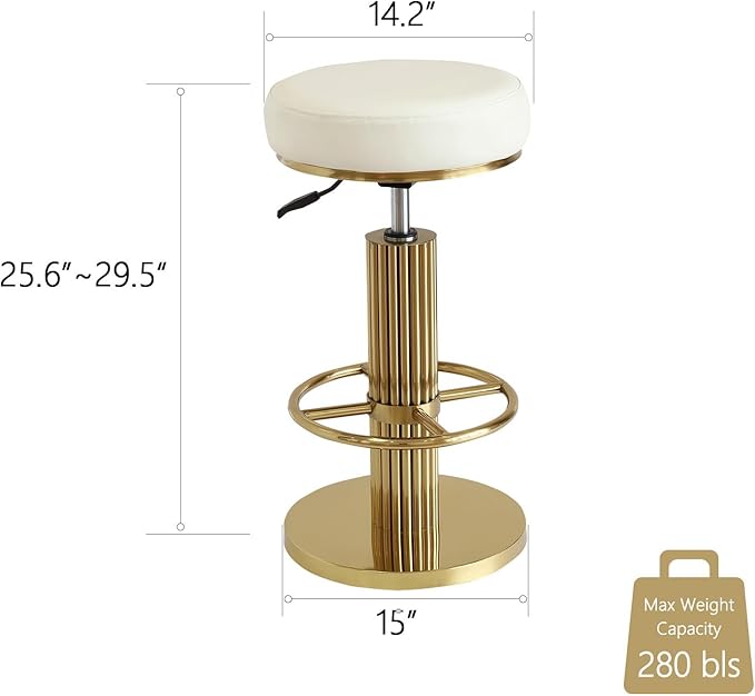 FUNROLUX Bar Stools Counter Height Bar Stools Modern Adjustable Swivel Counter - Image 3