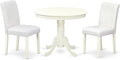 East West Furniture ANAB3-LWH-64 3 Piece Modern Dining Table Set Contains a by EastWestFurniture