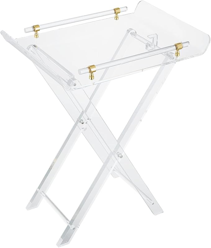 LIKENOW Furniture Acrylic Folding Tray Tables by LIKENOW