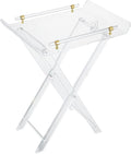LIKENOW Furniture Acrylic Folding Tray Tables by LIKENOW