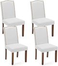 Kitchen Chairs Set of 4 Modern Upholstered Fabric Seat by Unknown