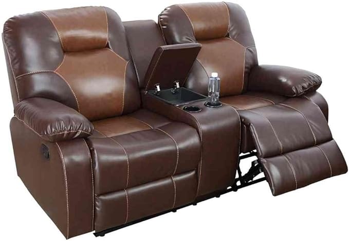 Manual Breathing Leather Reclining Sofa, Leather Recliner Couch, Comfortable by Unknown