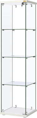 VIVOHOME 4 Layers 15.7''W x 15.7''D x 62.6''H Glass Display Cabinet Countertop by VIVOHOME