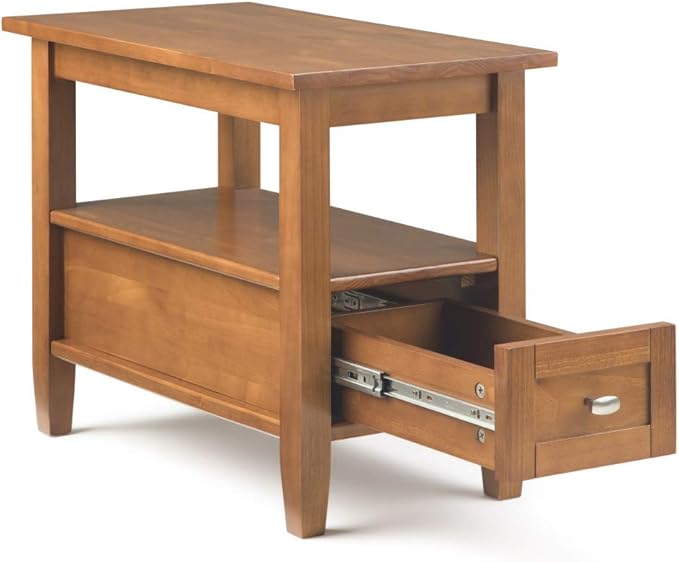 SIMPLIHOME Warm Shaker SOLID WOOD 14 inch Wide Rectangle Transitional Narrow - Image 3