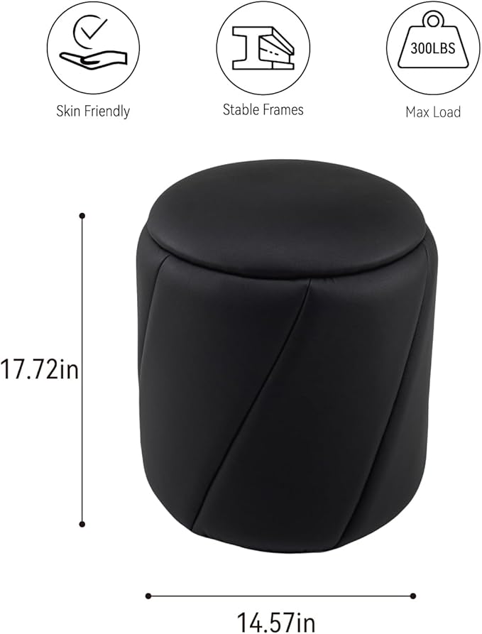 Get Set Style Modern Round Ottoman - Image 2