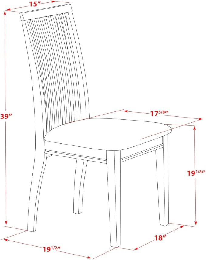 East West Furniture HBIP3-LWH-C 3 Piece Dinette Set - Image 12