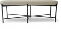 54” upholstered Vegan Leather Accent Ottoman Bench by SORBARIA