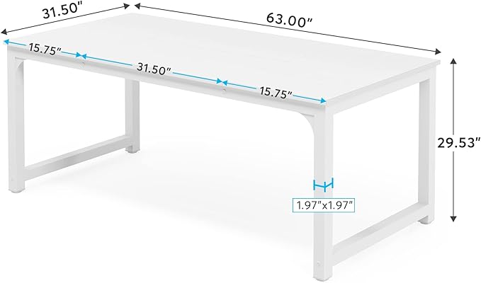Tribesigns Modern Computer Desk, 63 x 31.5 inch Large Executive Office Desk - Image 2