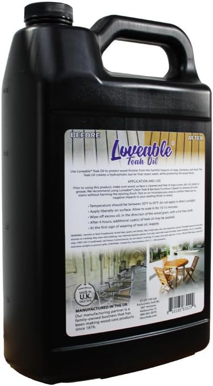 EcoDecors Loveable Teak Oil – 1 Gallon, Indoor and Outdoor Wood Protector - Image 3