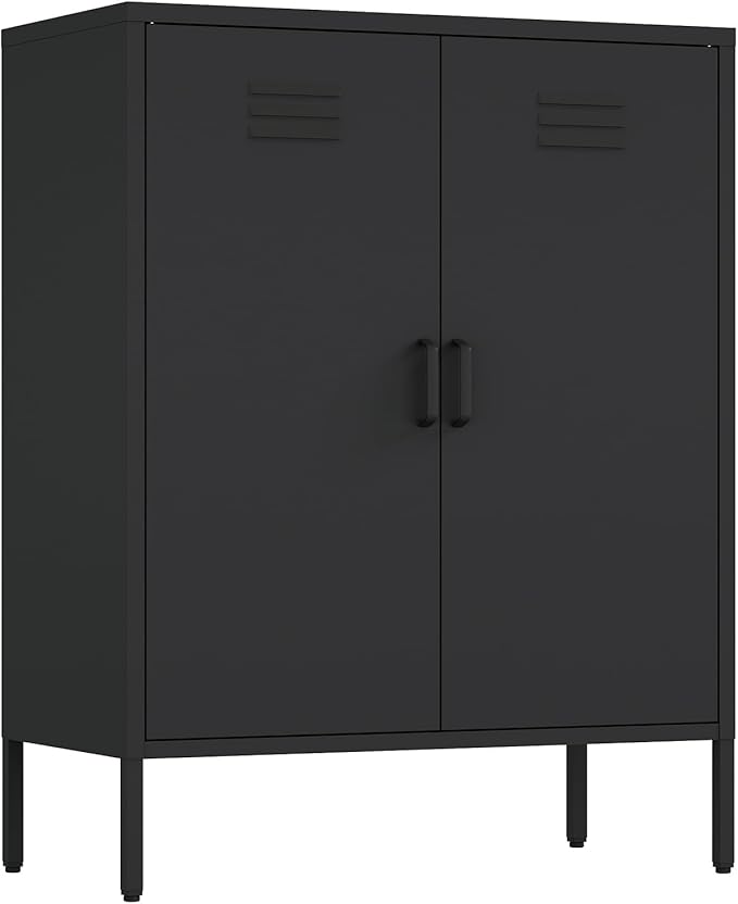 Manhattan Comfort Naomi Modern Metal Accent Cabinet, Minimalist Storage Cabinet - Image 7
