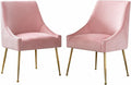 Velvet Dining Chairs Set of 2, Furniture Collection Modern Contemporary by RESTWORLD