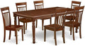 East West Furniture DOCA7-MAH-W 7 Piece Dining Table Set Consist of a Rectangle by EastWestFurniture
