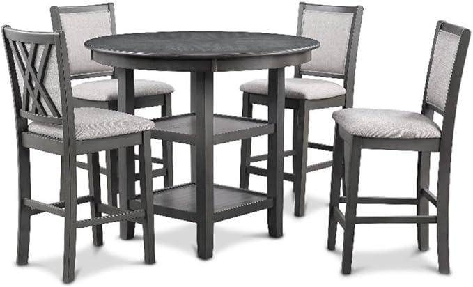 New Classic Furniture Amy 5-Piece Counter Dining Table Set by NewClassicFurniture