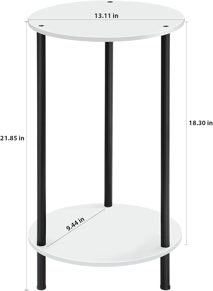 SEHERTIWY Round Side Table for Living Room, Accent Table for Small Spaces - Image 3