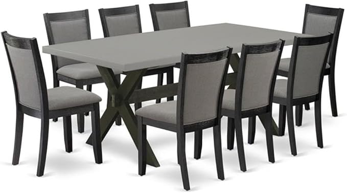 East West Furniture X697MZ650-9 9 Piece Dining Room Set Includes a Rectangle by EastWestFurniture