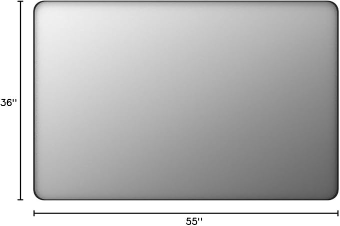CHAMROR 55x36 Inch Black Metal Framed Bathrrom Mirror - Image 9