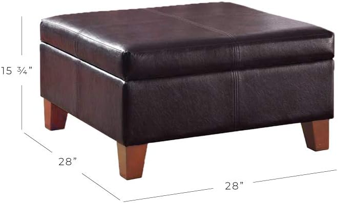 Homepop Home Decor |K2380-E155 | Luxury Large Faux Leather Square Storage - Image 3