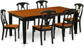 East West Furniture QUKE7-BCH-W 7 Piece Dining Table Set Consist of a Rectangle by EastWestFurniture