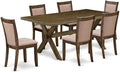 East West Furniture X777MZ716-7 7 Piece Dining Set Consist of a Rectangle by EastWestFurniture