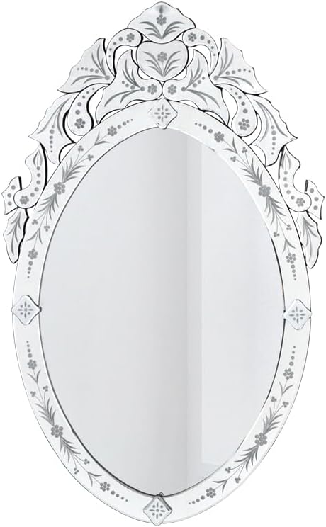 KOHROS Oval Bathroom Mirror 42" x 24" Venetian Mirror by KOHROS
