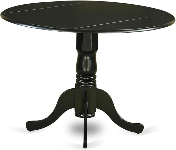 East West Furniture DLAS3-BLK-12 3 Piece Dining Table Set contain A Wood Table - Image 5