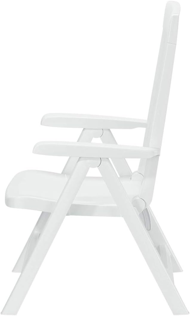 KETTLER White Plastic Lawn Chair, Premium German Made Folding Armchair - Image 4